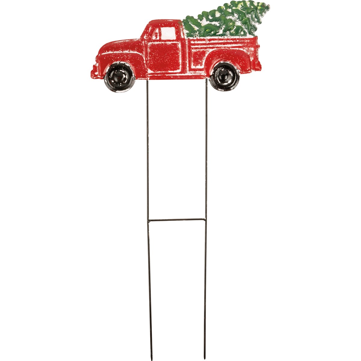 Truck With Tree Stake - Metal
