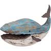 Sitter Lg - Blue Whale - 10.25" x 6.25" x 4" - Wood