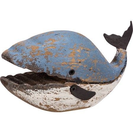 Sitter Sm - Blue Whale - 4.25" x 2.75" x 1.75" - Wood
