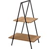 Two Tiered Wood Ladder Tray - Metal, Wood