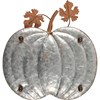 Tray Set - Galvanized Pumpkins - 13.75" x 12" x 1.50", 12.25" x 11.25" x 1.25", 10.75" x 10.50" x 1.25" - Metal