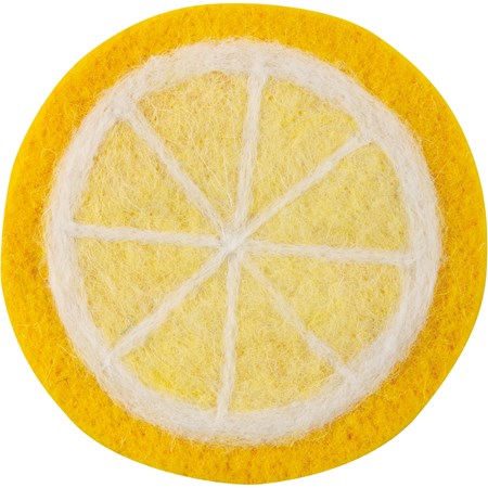 Coaster - Lemon Slice - 4.25" Diameter - Felt