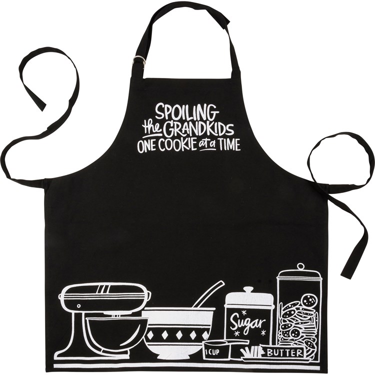 Spoiling Grandkids One Cookie At A Time Apron - Cotton, Metal