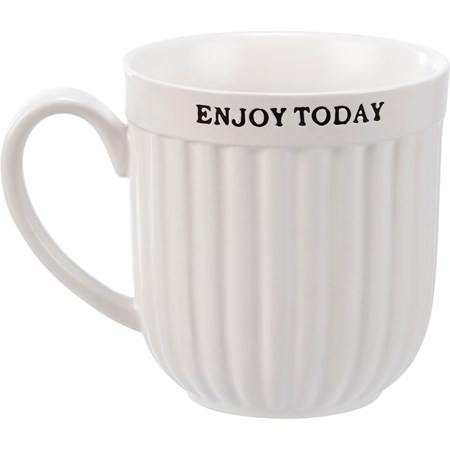 Mug - Enjoy Today - 27 oz., 6" x 4.50" x 4.75" - Stoneware