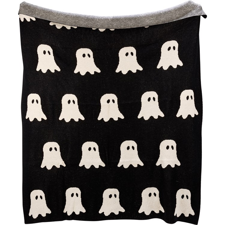 Ghosts Throw Blanket - Cotton