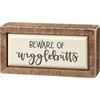 Beware Of Wigglebutts Box Sign Mini - Wood