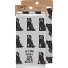 Love And A Beagle Kitchen Towel - Cotton