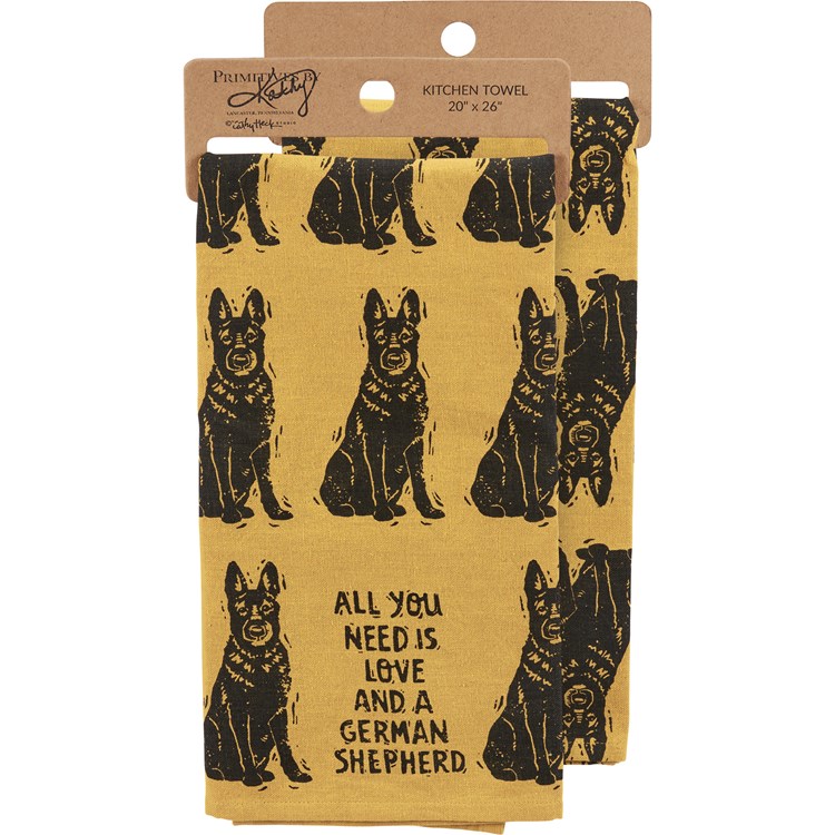 Love And A Shepherd Kitchen Towel - Cotton