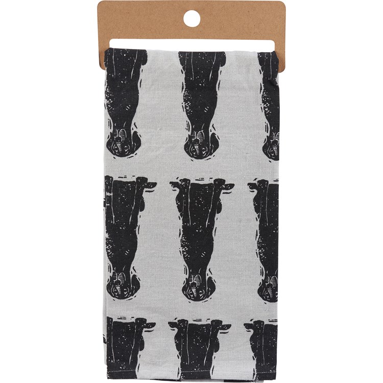 Love And A Great Dane Kitchen Towel - Cotton