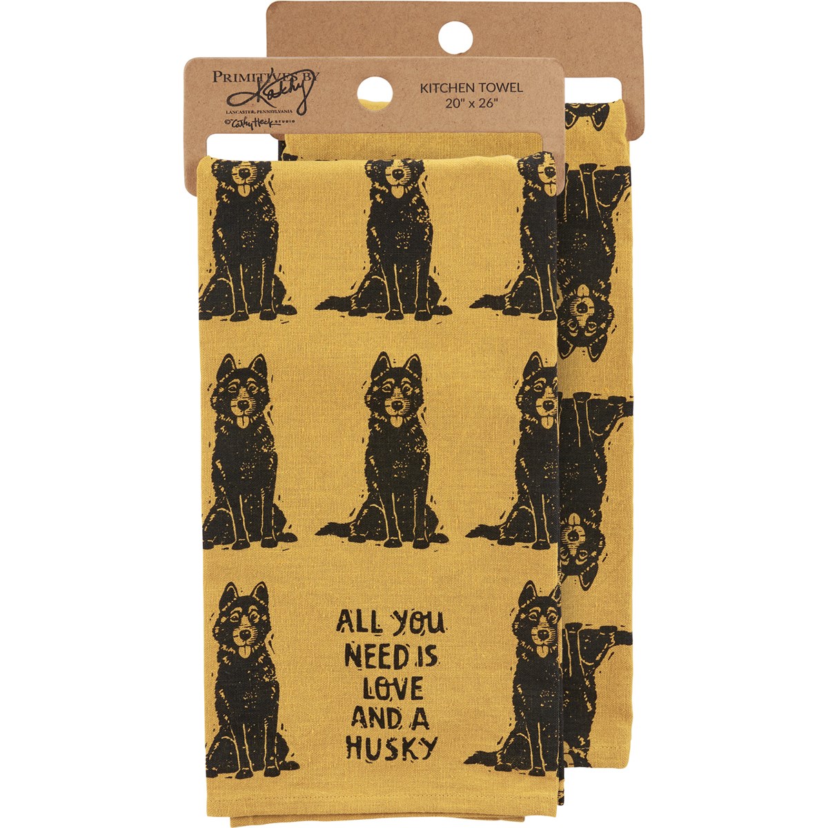 Love And A Husky Kitchen Towel - Cotton