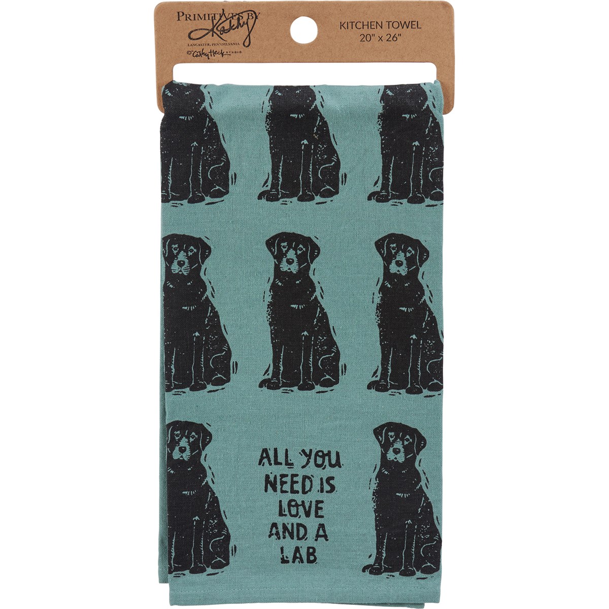 Love And A Lab Kitchen Towel - Cotton