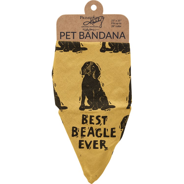 Beagle/Love My Human Large Pet Bandana - Cotton