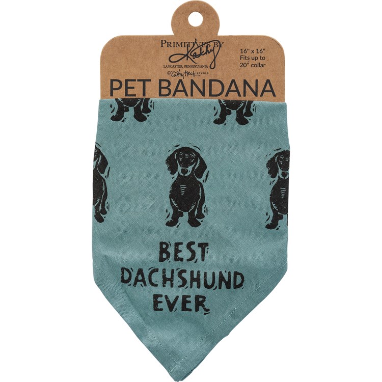 Dachshund/Love My Human Small Pet Bandana - Cotton