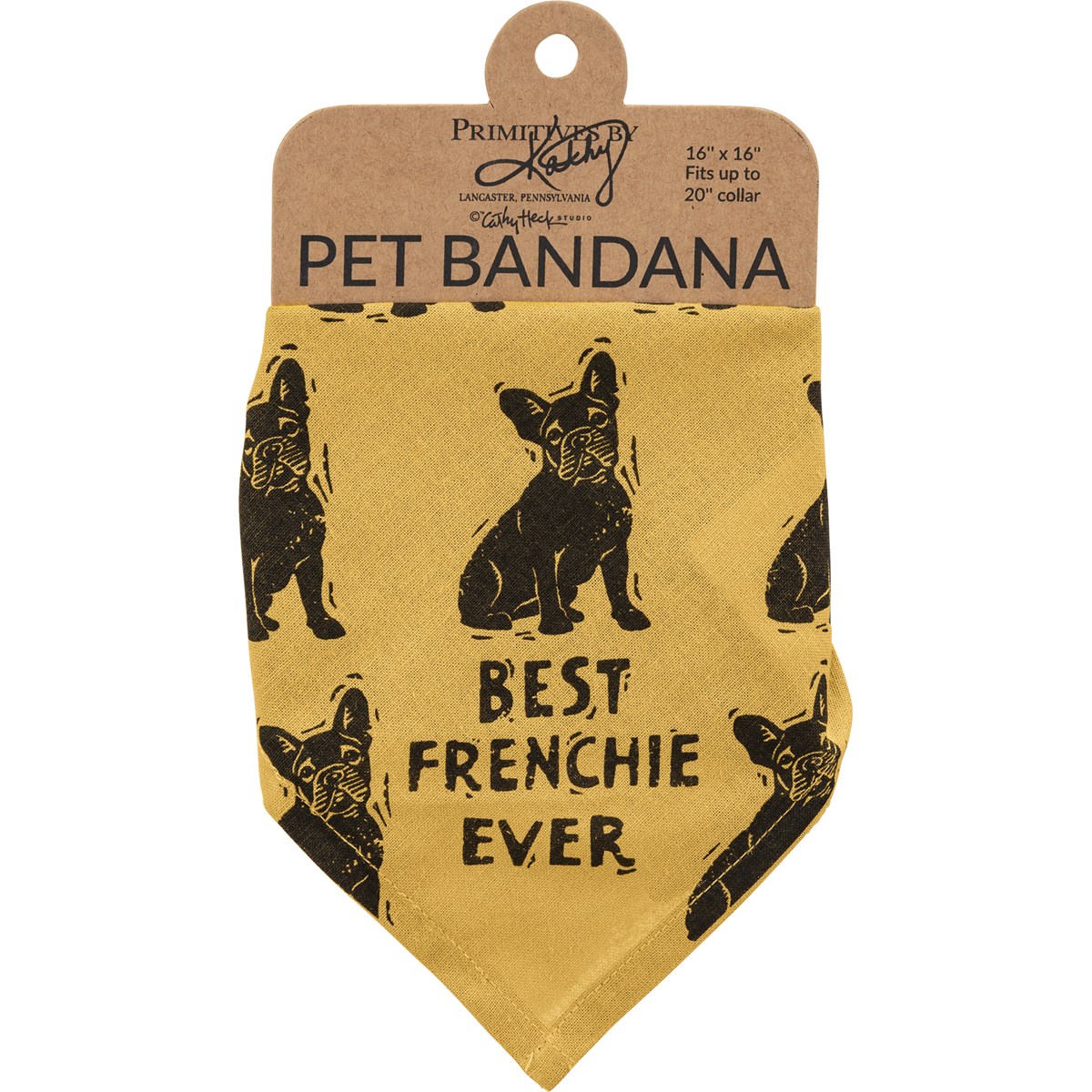 Frenchie/Love My Human Small Pet Bandana - Cotton