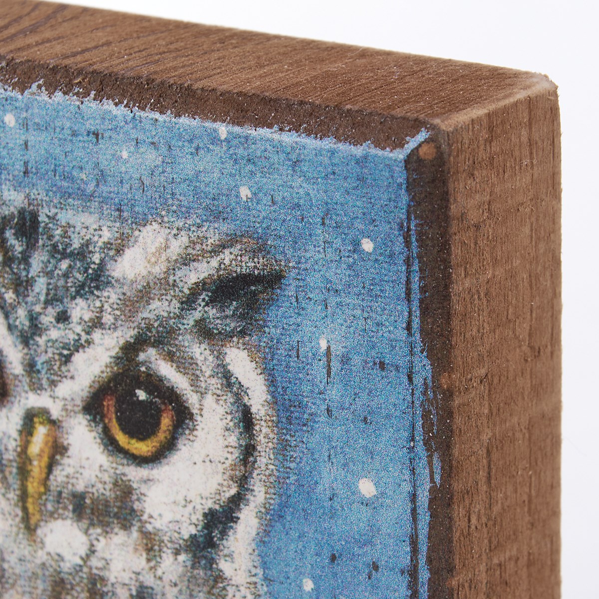 Woodland Owl Block Sign - Wood