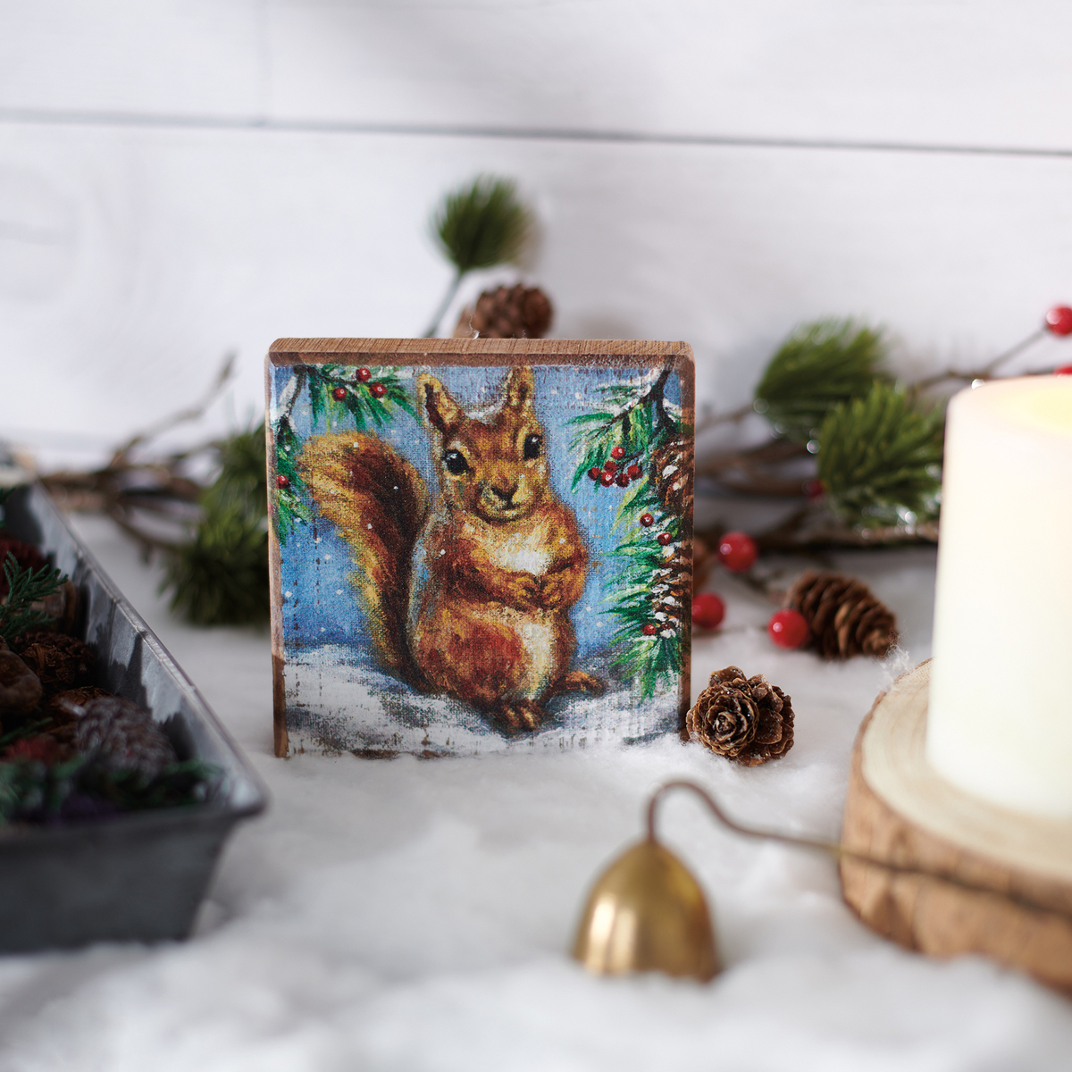 Woodland Squirrel Block Sign | Primitives By Kathy
