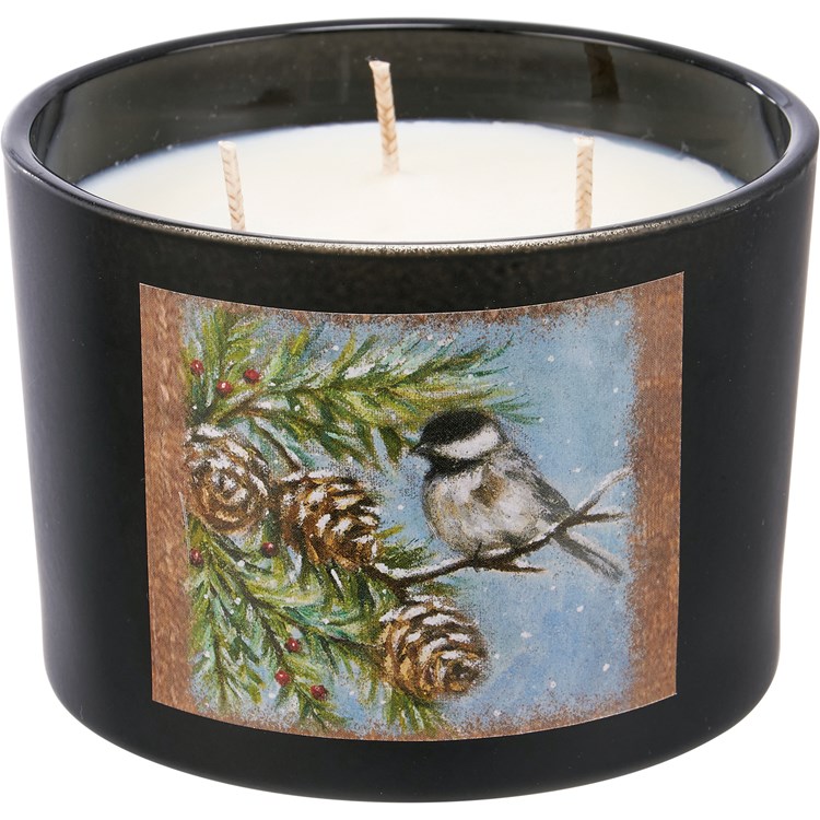 Chickadee Candle - Soy Wax, Glass, Cotton