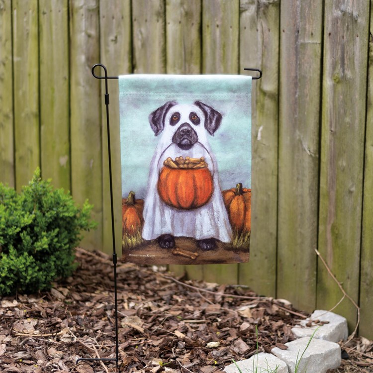 Ghost Dog Garden Flag - Polyester