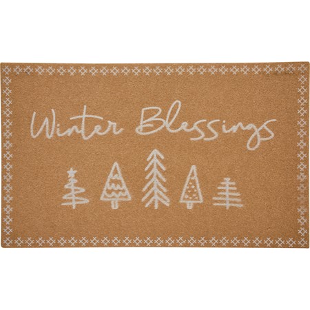 Winter Blessings Rug - Polyester, PVC skid-resistant backing