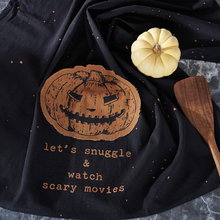 Snuggle Watch Scary Movies Kitchen Towel - Cotton