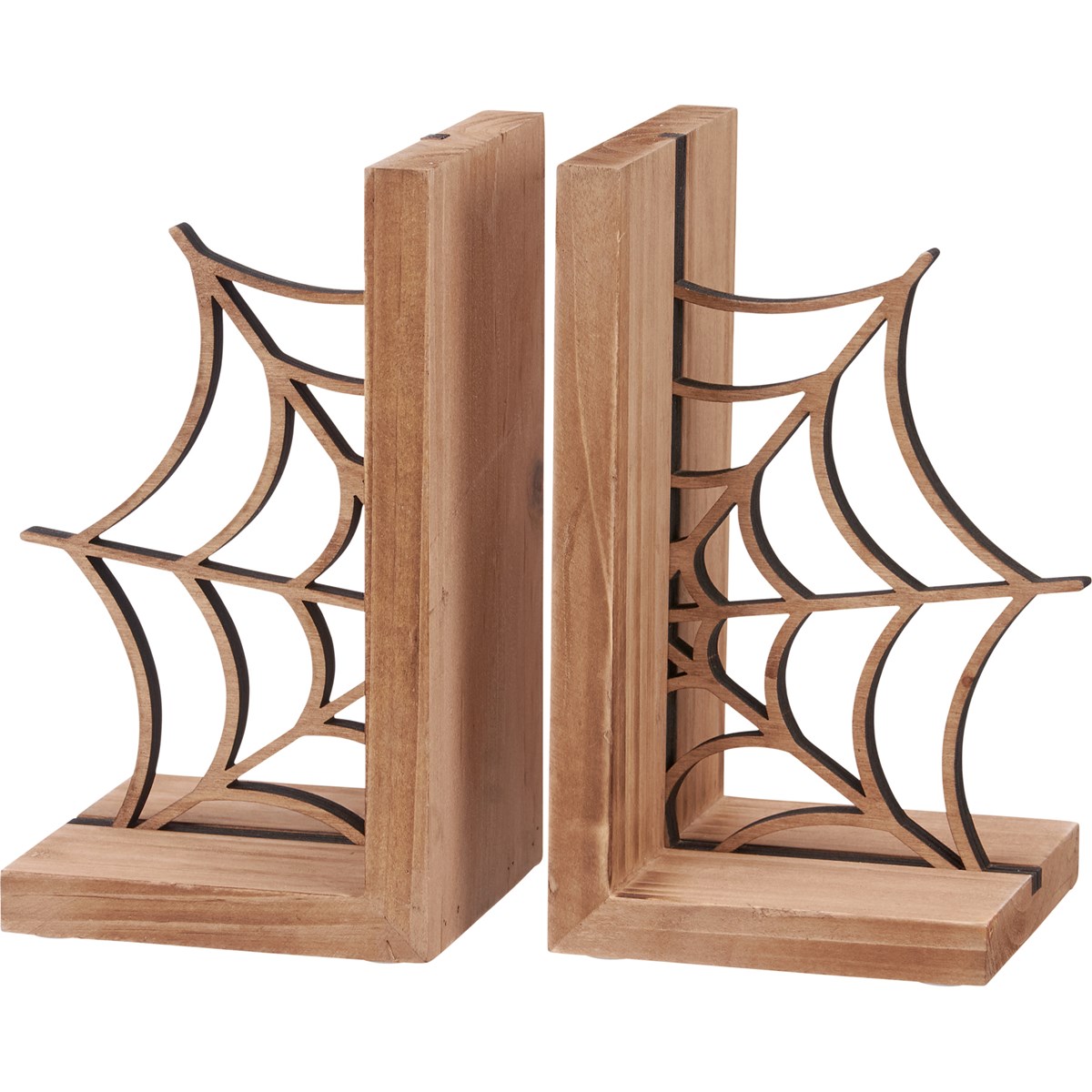 Cobweb Bookends - Wood