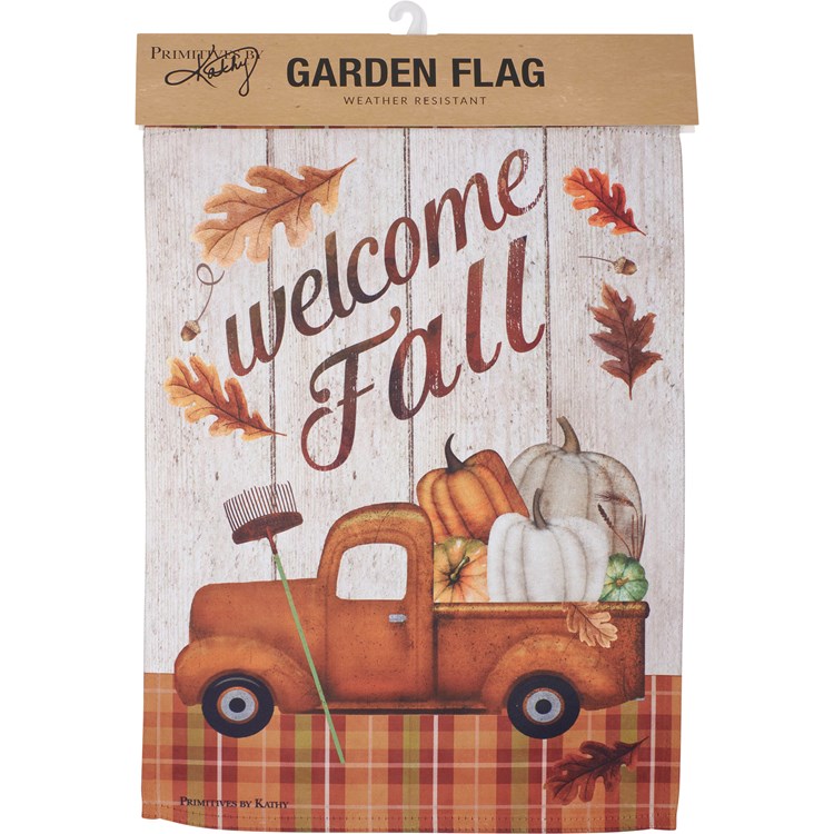 Welcome Fall Garden Flag - Polyester