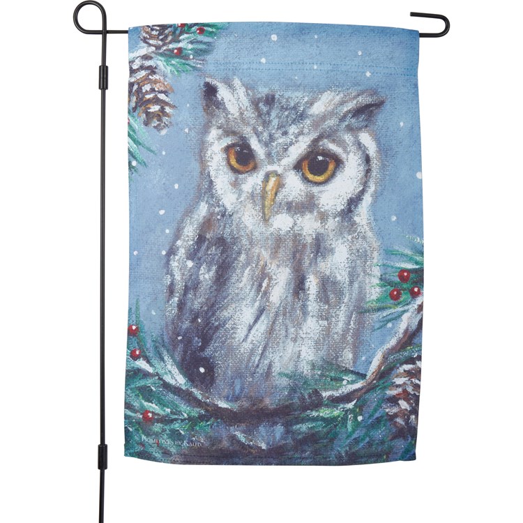 Owl Garden Flag - Polyester