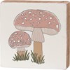 Mushrooms Block Sign Set - Wood