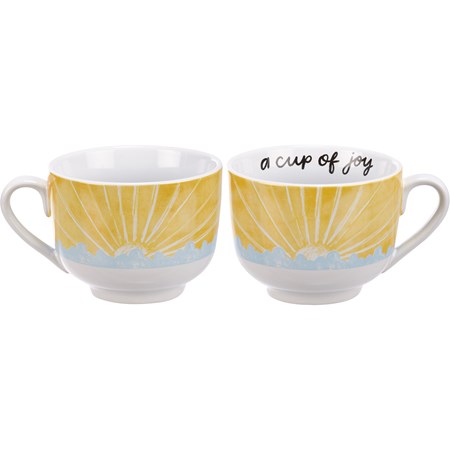 Mug - A Cup Of Joy - 20 oz., 6" x 4.50" x 3.75" - Stoneware
