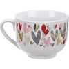 Mug - A Cup Of Love - 20 oz., 6" x 4.50" x 3.75" - Stoneware