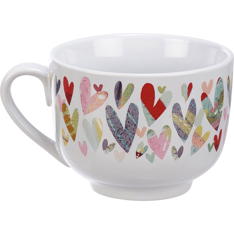 Mug - A Cup Of Love - 20 oz., 6" x 4.50" x 3.75" - Stoneware