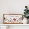Kindness Like Wildflowers Inset Box Sign - Wood, Paper