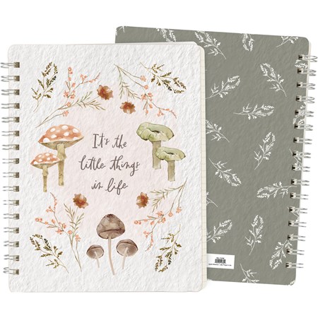 Spiral Notebook - Little Things In Life - 5.75" x 7.50" x 0.50" - Paper, Metal