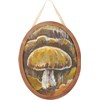 Mushroom Hanging Decor - Wood, Paper, Velvet