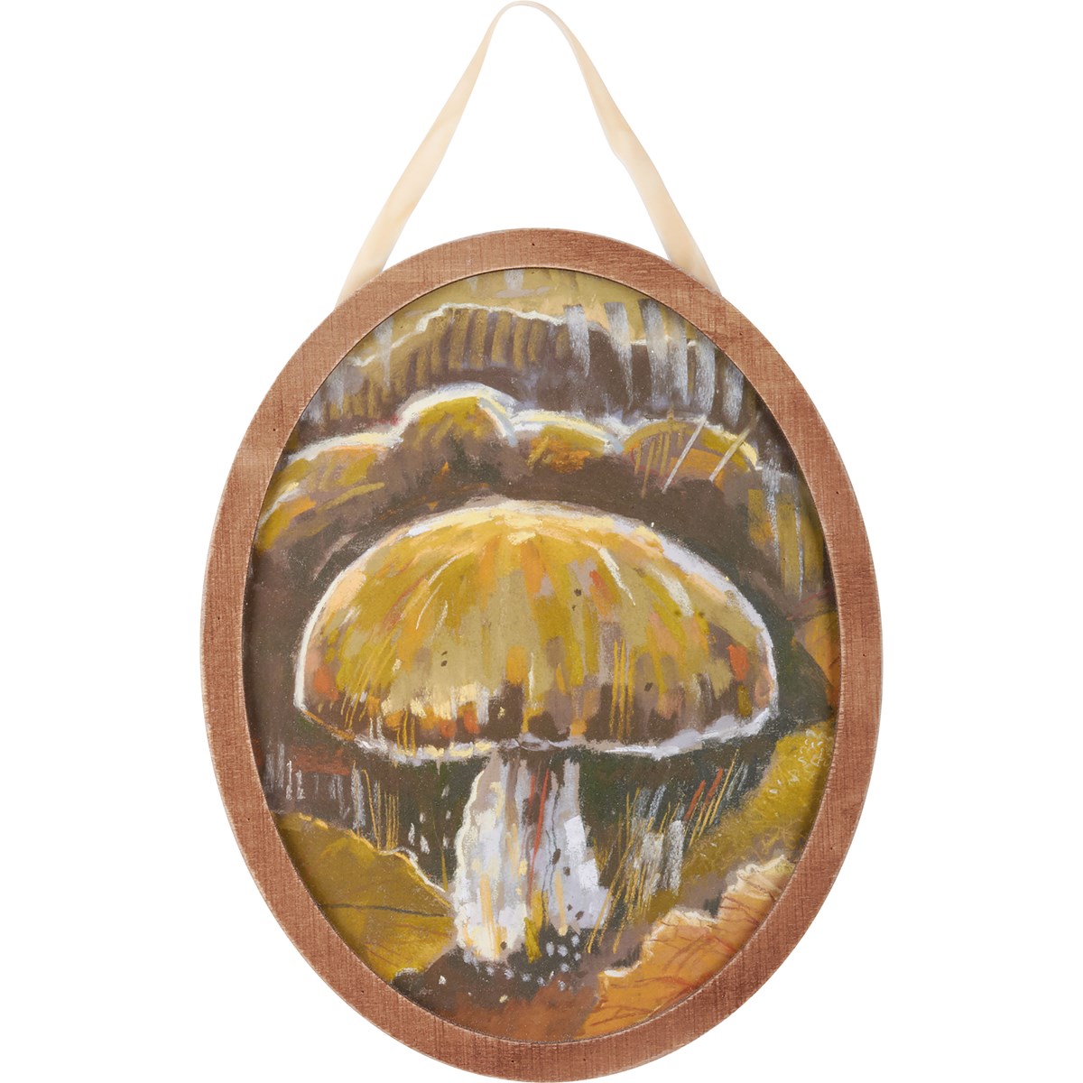 Mushroom Hanging Decor - Wood, Paper, Velvet