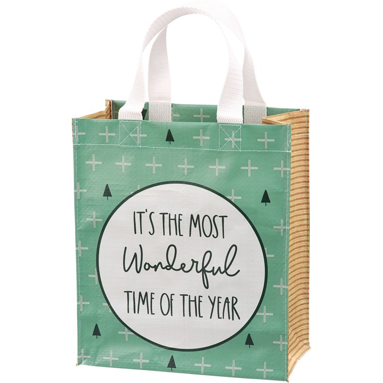 Daily Tote - Most Wonderful Time - 8.75" x 10.25" x 4.75" - Post-Consumer Material, Nylon