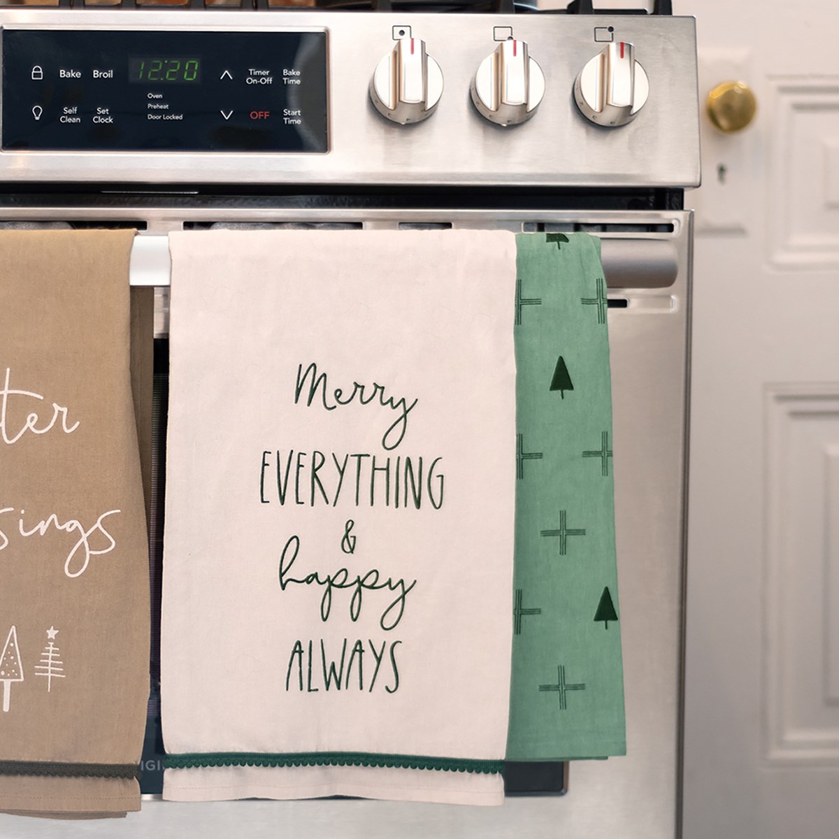 Merry Everything Kitchen Towel Set - Cotton, Ribbon