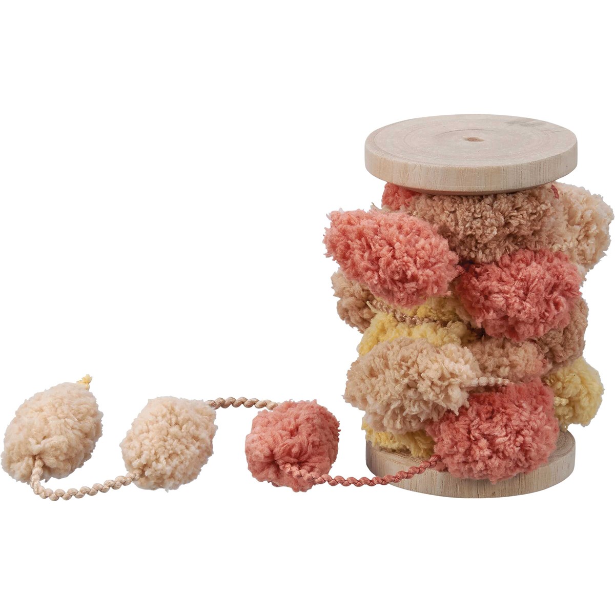 Garland - Coral Pom - 72" Long - Cotton