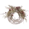 Sugared Pine Wreath - Plastic, Pinecones, Wood, Wire, Mica
