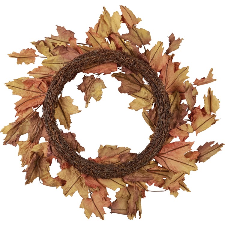 Fall Leaves Wreath - Paper, Wire