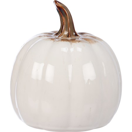 Tall Glazed Pumpkin - Stoneware