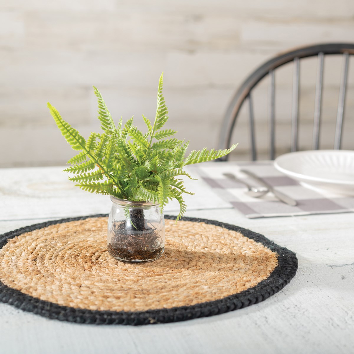 Braided With Trim Placemat - Jute