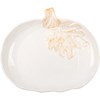 Large White Pumpkin Plate - Ceramic