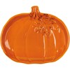Small Orange Pumpkin Plate - Ceramic