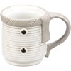 Mug Set - Stacked Snowman - 11 oz. each, 5" x 7" x 3.75" - Stoneware