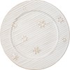 Ribbed Snowflake Large Plate - Ceramic