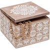 Mandala Hinged Box - Wood, Metal