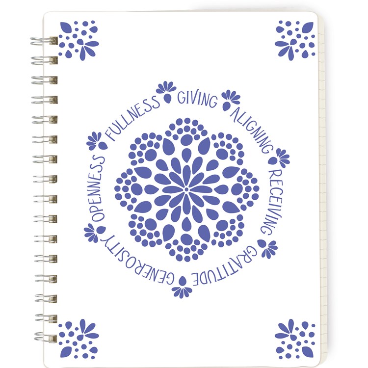 Spiral Notebook - Giving Gratitude - 5.75" x 7.50" x 0.50" - Paper, Metal