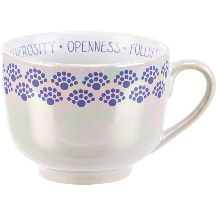 Giving Gratitude Generosity Fullness Mug - Stoneware