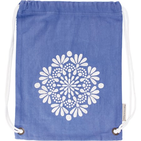 Drawstring Bag - Mandala - 12" x 15" - Cotton